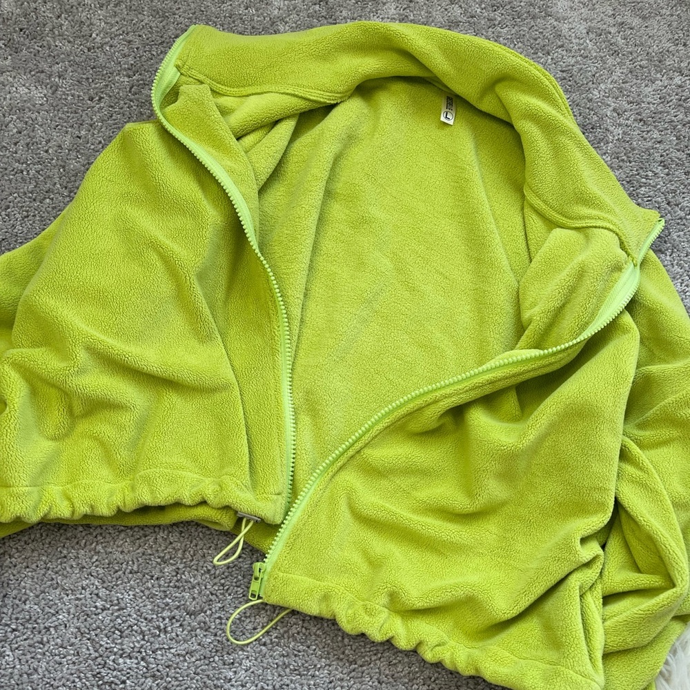 Lime green cropped jacket